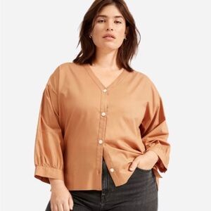 EVERLANE Lantern Sleeve Top Size 6
